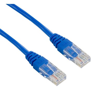 4World Patch cord RJ45, neecranat, Cat. 5e, UTP, 1 m, albastru