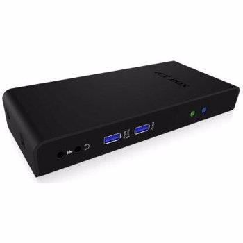 HDD Rack RaidSonic IcyBox Multi Docking Station for Notebooks and PCs, 2x USB 3.0, HDMI, Black