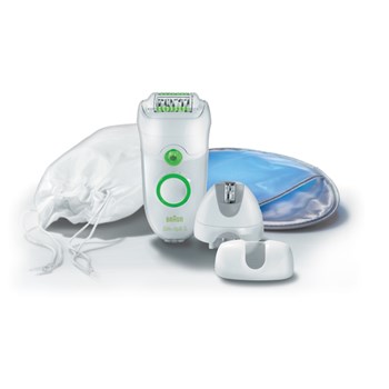 Epilator BRAUN 5580, retea, 2 trepte, 40 pensete, alb - verde