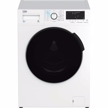 Masina de spalat rufe frontala cu uscator BEKO HTE7613YBSTR, HomeWhiz, 7/4 kg, 1200rpm, Clasa B, alb