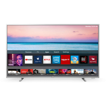 Televizor LED Smart Philips, 65PUS6554/12, 164 cm, 4K Ultra HD, Argintiu