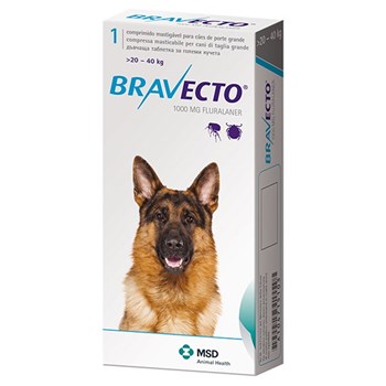 Bravecto (20-40 kg) 1 tbl x 1000 mg