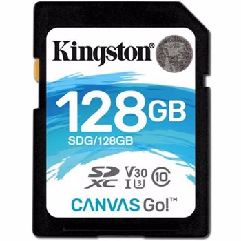 Card de memorie Kingston SDXC 128GB Clasa 10 U-3 V30 R-W 90-45 sdg/128gb