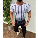 Tricou sport barbatesc, de vara, cu dungi