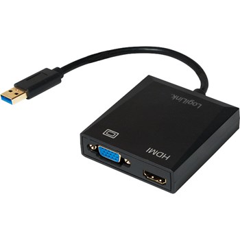 Adaptor USB 3.0 (T) - HDMI (M) / VGA (M), Logilink UA0234