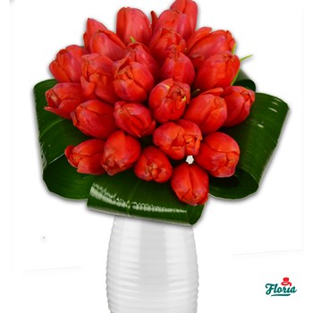 Buchet de 25 lalele rosii