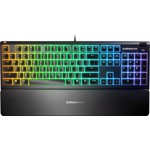 Tastatura gaming SteelSeries Apex 3, iluminare RGB, protectie IP32, Whisper-Quiet Switch, USB, negru steel_apex3