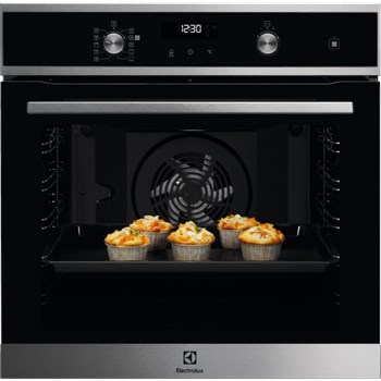 Cuptor incorporabil Electrolux EOD6P71X, Electric, 72 l, Autocuratare pirolitica, Grill, Timer, SteamBake, Clasa A+, Inox/Negru