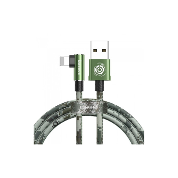 Cablu de date/incarcare Baseus, Camouflage Elbow USB / Lightning, 1.5A 2M, Verde