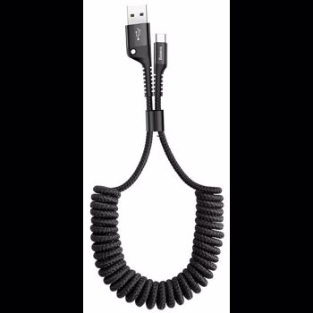 Cablu Universal Type-C - Baseus Fish Eye Spring CATSR-01 Negru 1361apc