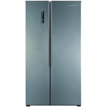 Side by side Heinner HSBS-H430NFX+, 429 l, Clasa A+, No Frost, Display, H 178 cm, Argintiu