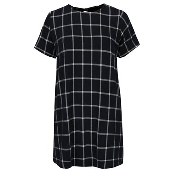 Rochie bleumarin in carouri cu funde la spate Dorothy Perkins Curve