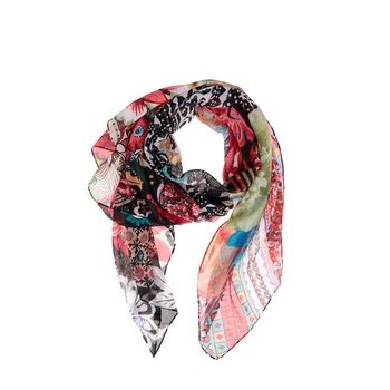 Esarfa multicolora si semitransparenta Desigual Casilda