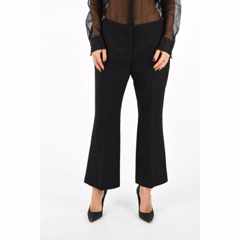 Alexander McQueen Regular Waist Flare Pants Culoarea BLACK