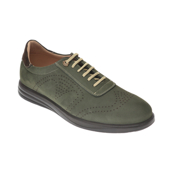 Pantofi OTTER verzi, E881, din nabuc