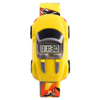 Ceas Skmei 1241 sport pentru copii model masina detasabila cu data si calendar complet galben