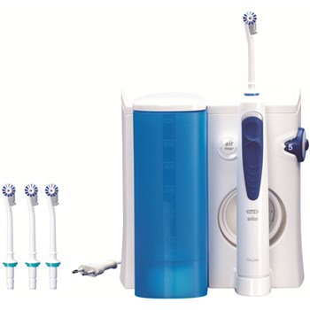 Irigator bucal Oral B, 5 trepte de intensitate, 4 capete intradentare, 600 ml, Alb