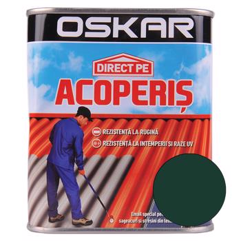 Vopsea Oskar Direct pe acoperis, verde inchis, exterior, 0,75 l
