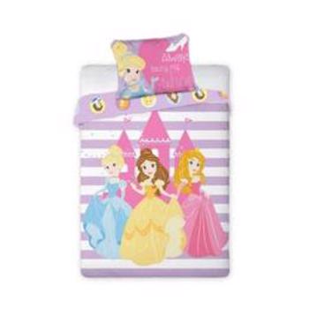 Lenjerie de pat copii Disney Princess 100 x 135 cm