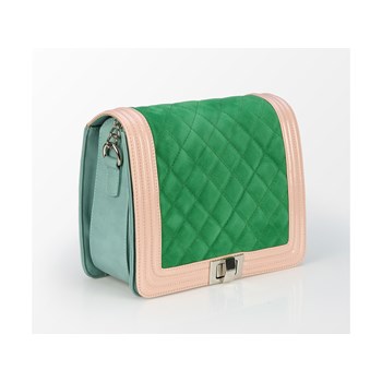 Geanta casual dama Tris Company verde-bej