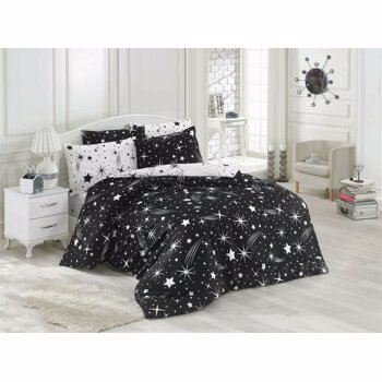 Lenjerie de pat - dubla EnLora Home, 162ELR1404, bumbac 65 procente, poliester 35 procente, 220 x 240 cm