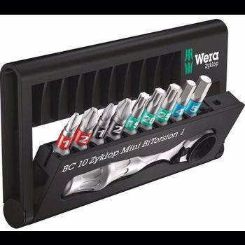 Set 9 varfuri pentru insurubare profesionale Wera 5057418001, tehnologie aerospatiala + clichet