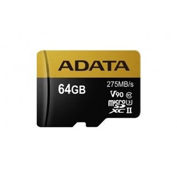 Card de memorie ADATA Premier One microSDXC 64GB Class 10 UHS-II 275MBs + Adaptor SD ausdx64guii3cl10-ca1
