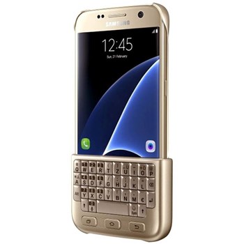 Husa protectie cu Tastatura Qwerty pentru Samsung Galaxy S7 G930 Gold ej-cg930ufegde