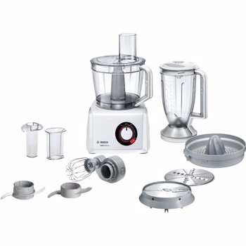 Robot de bucatarie BOSCH MultiTalent 8 MC812W620, vas 3.9l, blender 1.5l, 1100W, alb-gri