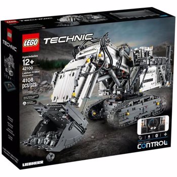 LEGO 42100 Technic Control+ Liebherr R 9800 Excavator App Controlled Advanced Construction Set with Interactive Motors and Bluetooth Connectivity