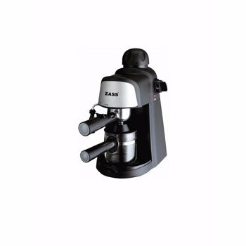 Espressor cafea Zass ZEM 10, cafea macinata + capsule, 16 bar, 1350 W, capacitate 1.8 l, recipient lapte detasabil 0.5 l, panou touch, gri + negru