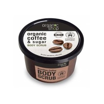 Exfoliant Corporal cu Zahar si Ulei de Cafea Brazilian Coffee Organic Shop, 250ml