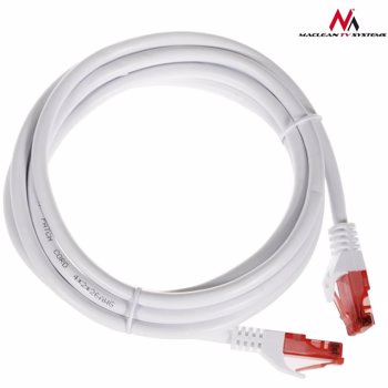 Cablu de retea , Maclean , MCTV/302W UTP cat6 plug plug , 2 m , alb