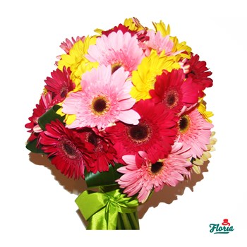 Buchet de 45 gerbera multicolore