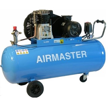 Compresor aer cu ulei AIRMASTER 4cp 200l debit aer aspirat 471l/min debit aer refulat 336l/min 9bar 108kg