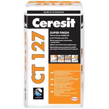 Glet Ceresit CT127 pentru finisaje fine, pe baza de ciment, interior, 20 kg