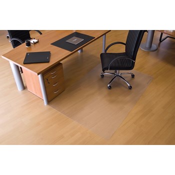 Protectie podea pentru suprafete dure, forma O, 200 x 120cm, RS OFFICE EcoGrip