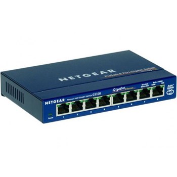 Switch Netgear GS108GE, 8 porturi x 10/100/1000 Mbps, fara management