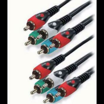 Cablu audio Kruger&Matz 5x RCA Male - 5x RCA Male, 5m, negru