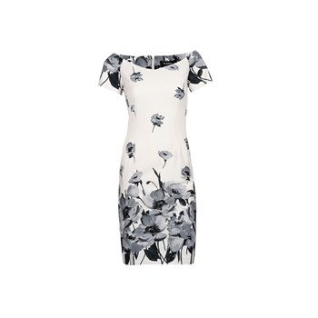 Rochie eleganta dama Lashez crem-multicolor