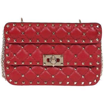 Valentino Garavani Rockstud Spike Small Bag In Red Culoarea Red