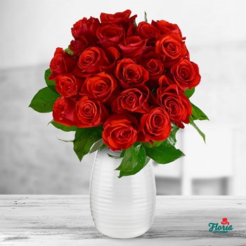 Buchet de 21 trandafiri rosii