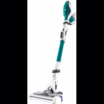 Aspirator vertical Rowenta RH9472WO Air Force 560 Flex, 21.9 V, tehnologie ciclonica, 2 trepte de putere, 0.4 L, Turbo brush, Alb/Verde