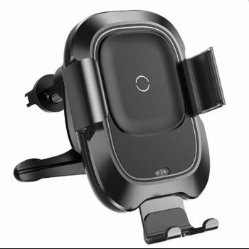 Suport Auto Telefon cu Incarcare Wireless Si-BASEUS, 2019, QI, Prindere Automata, Senzor Infrarosu