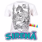 Tricou de colorat cu markere lavabile Sirena 7-8 ani