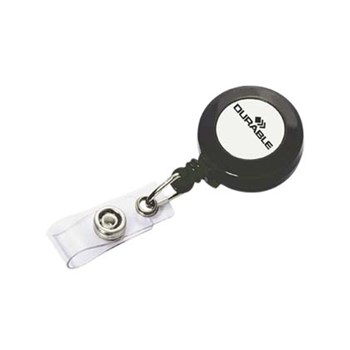 Snur ecuson VOLUM, retractabil, 60 cm, 10 bucati, gri-negru