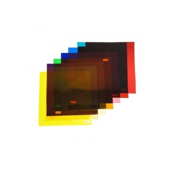 Set de 12 filtre colorate pentru lumina continua 24x30cm