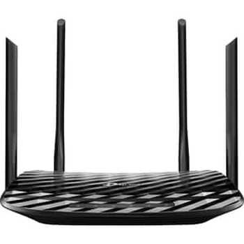 Router Wireless Gigabit TP-LINK Archer A6 AC1200, Dual-band 300 + 867 Mbps, negru