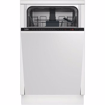 Masina de spalat vase Beko DIS26021, complet incorporabil, A++, motor pro smart inverter, 45 cm, 10 seturi, 6 programe, negru