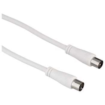 Cablu antena coaxial HAMA 122402, 3m, alb